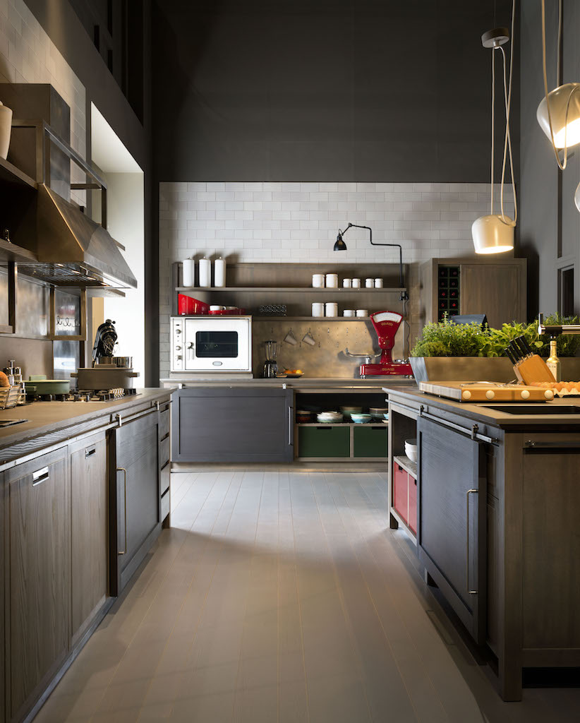 Come ricreare atmosfere industrial chic in cucina Cappa aspirante professionale per forno