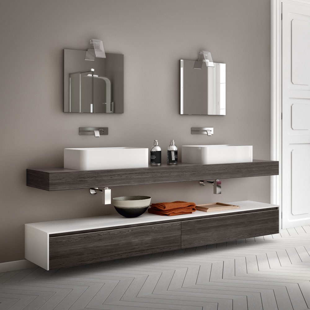 Stand, la collezione da bagno miniale coi piedini in ferro