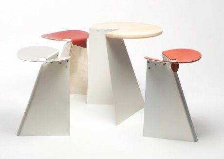 sgabelli impilabili in alluminio