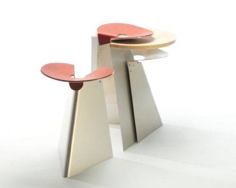 sgabelli impilabili in alluminio