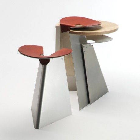 sgabelli impilabili in alluminio