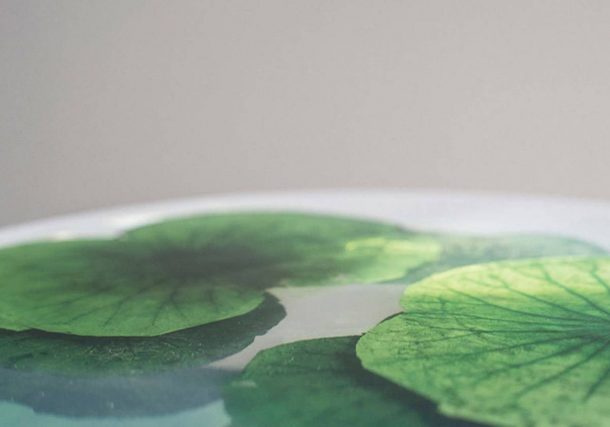 Float: il tavolino coi Fior di loto