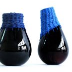 innesti: vasi in vetro e tessuto