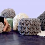 POUF PLISSETTATI COME ORIGAMI
