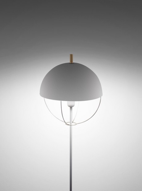 la lampada dal paralume magnetico in feltro