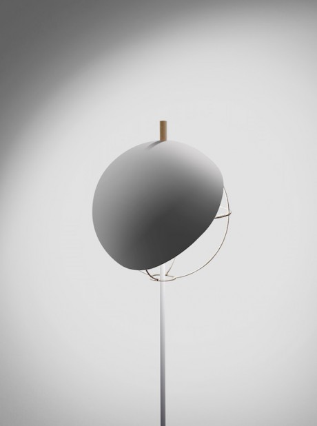 la lampada dal paralume magnetico in feltro