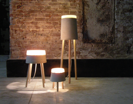 CONCRETE LAMP: PARALUMI IN CEMENTO E SILICONE