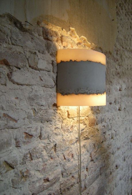 CONCRETE LAMP: PARALUMI IN CEMENTO E SILICONE
