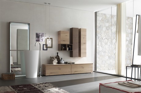 obili da bagno La Fenice di Arcom in rovere nodato