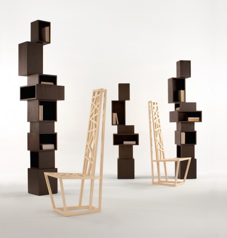 Due mobili scultura disegnati da Samuel Chan