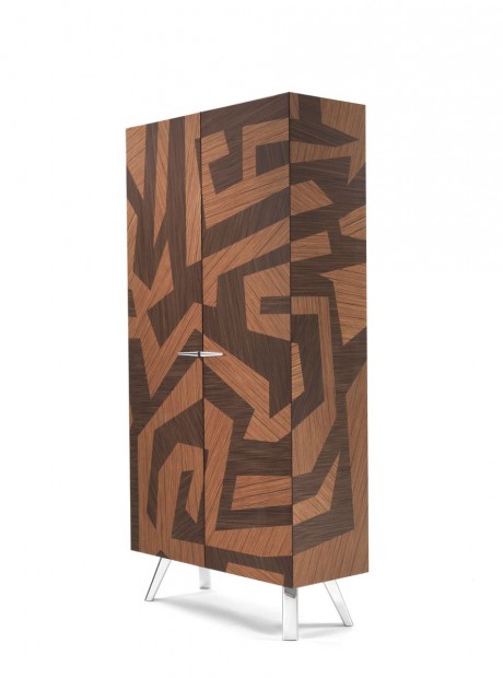 Are, showcase, la credenza intarsiata contemporanea