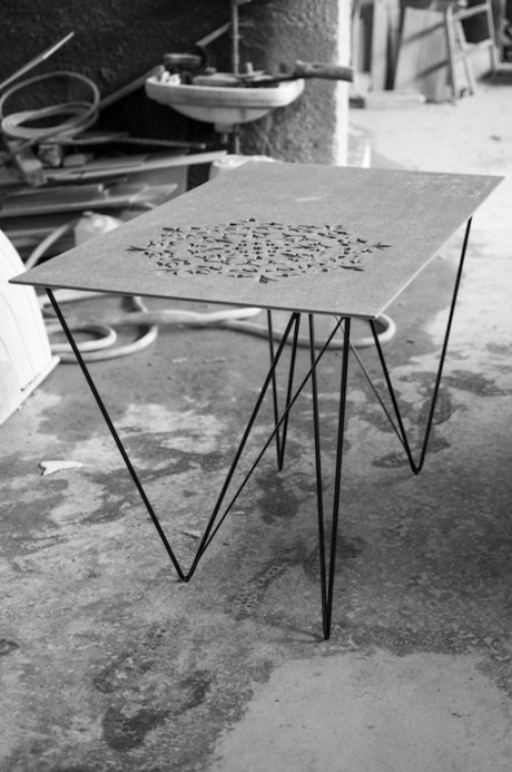 tavolo Crochet in pietra traforata