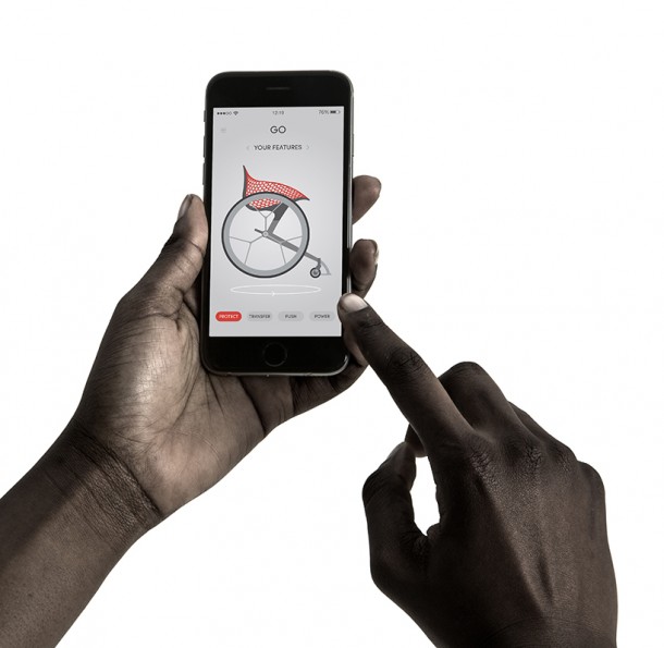 La sedia a rotelle di design stampata in 3D