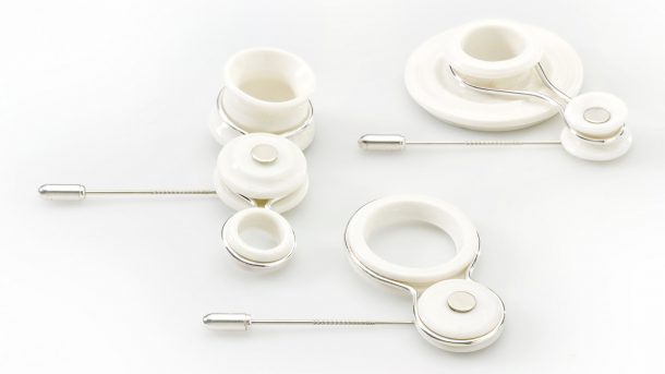 gioielli in ceramica e argento