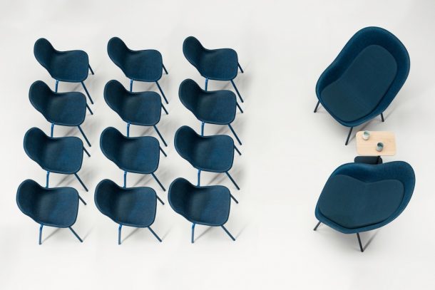 Nook, la seduta in feltro proveniente da bottiglie di plastica