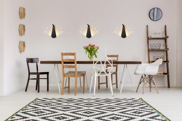 Peacock, lampada origami