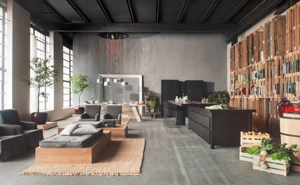 Minà, un nuovo piano da cucina in pietra lavica