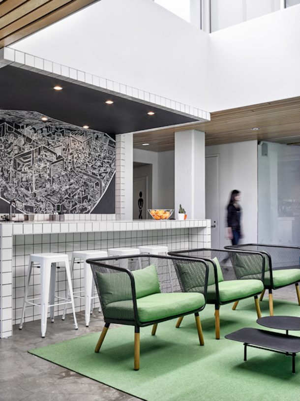 L’ allestimento d’ufficio d’ispirazione atlantica