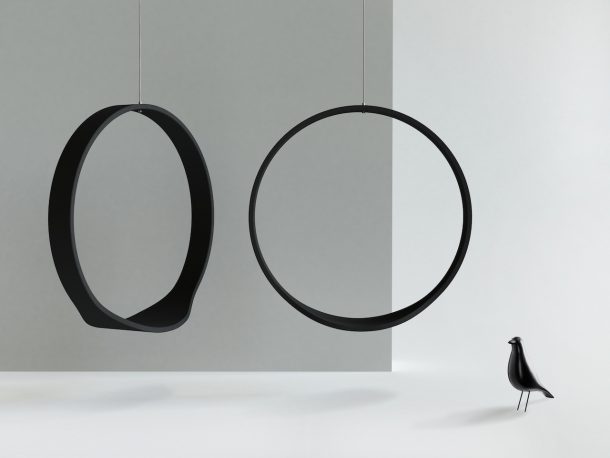 Swing, la sedia a dondolo completamente in legno