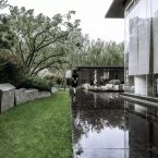 Il giardino zen di una villa a Pechino