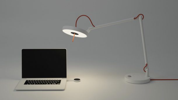 Lampada MyLiFi. Design, Pierre Garner di eliumstudio per Oledcomm