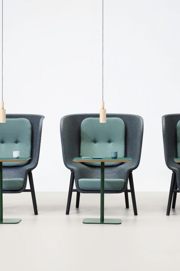 Pod chair. Benjamin Hubert per De Voprm