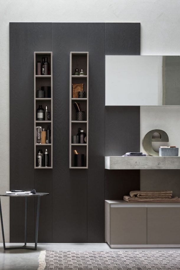 pensili per il bagno in legno