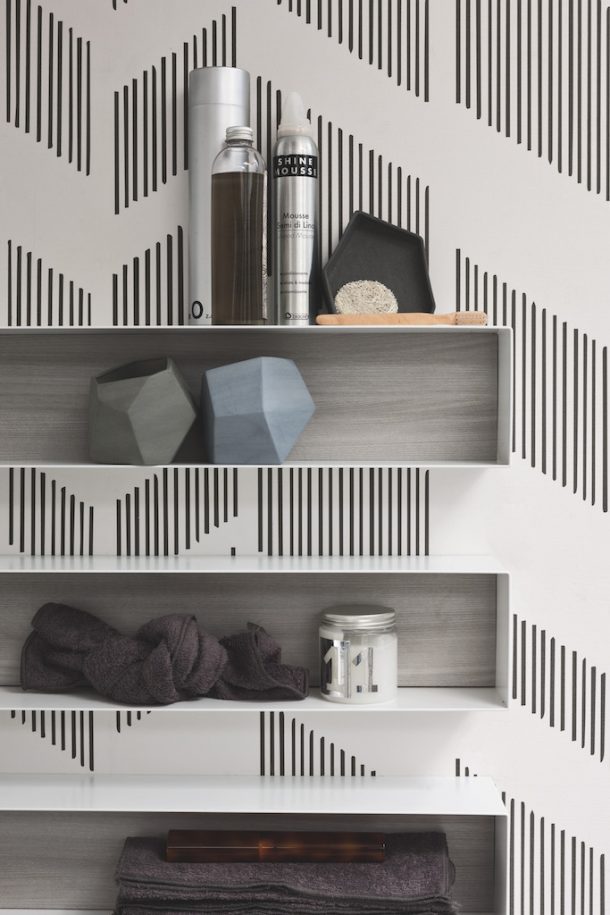 pensili per il bagno in metallo