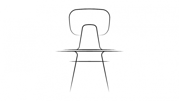 sedia in legno curvato