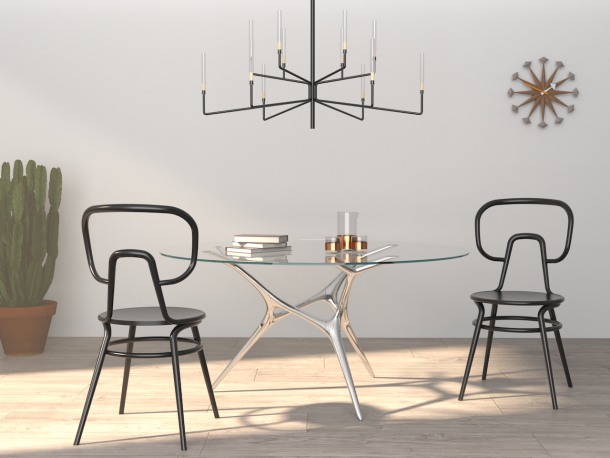 sedia in legno curvato