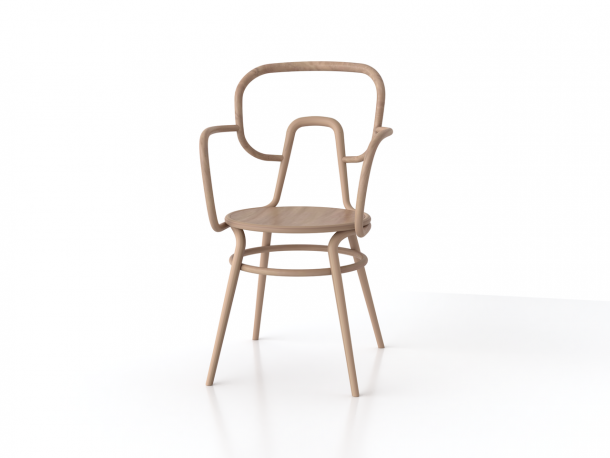 sedia in legno curvato