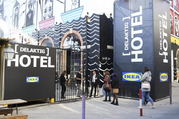 Il pop up hotel Ikea Delaktig a Lisbona