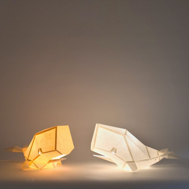 Owl paperlamp, le lampade in carta origami a forma di animale