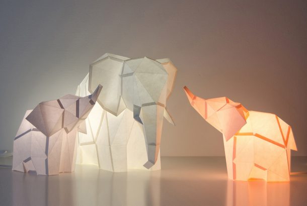 Owl paperlamp, le lampade in carta origami a forma di animale