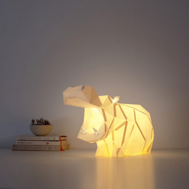 Owl paperlamp, le lampade in carta origami a forma di animale