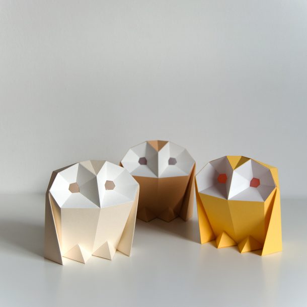Owl paperlamp, le lampade in carta origami a forma di animale