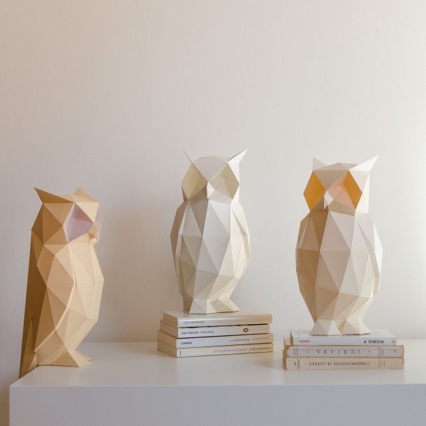 Owl paperlamp, le lampade in carta origami a forma di animale