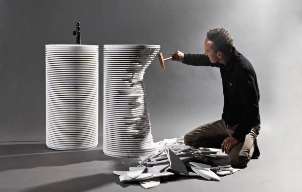 Il lavabo Introverso di Paolo Ulian per antoniolupi