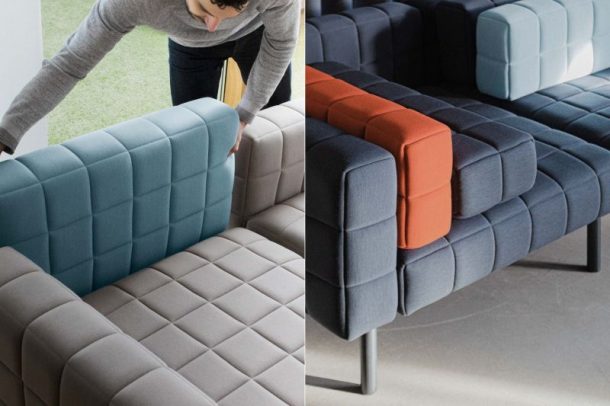 Divano Voxel sofa dello studio BIG