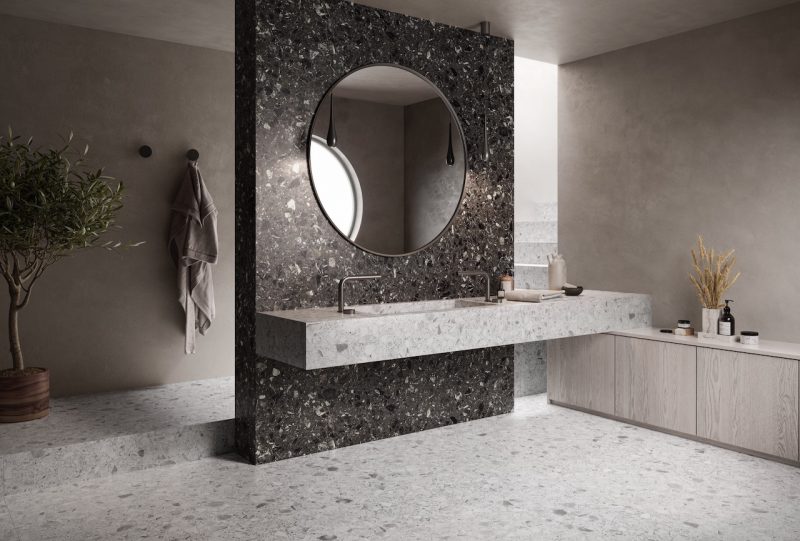Il grès porcellanato a effetto terrazzo