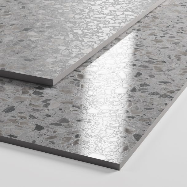 Il grès porcellanato a effetto terrazzo