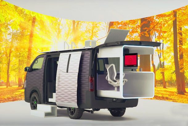 Caravan NV 350 office pod concept di Nissan