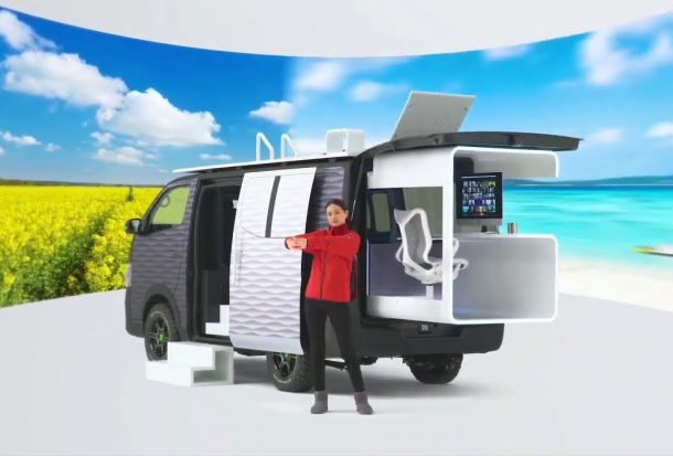 Caravan NV 350 office pod concept di Nissan