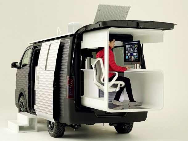 Caravan NV 350 office pod concept di Nissan