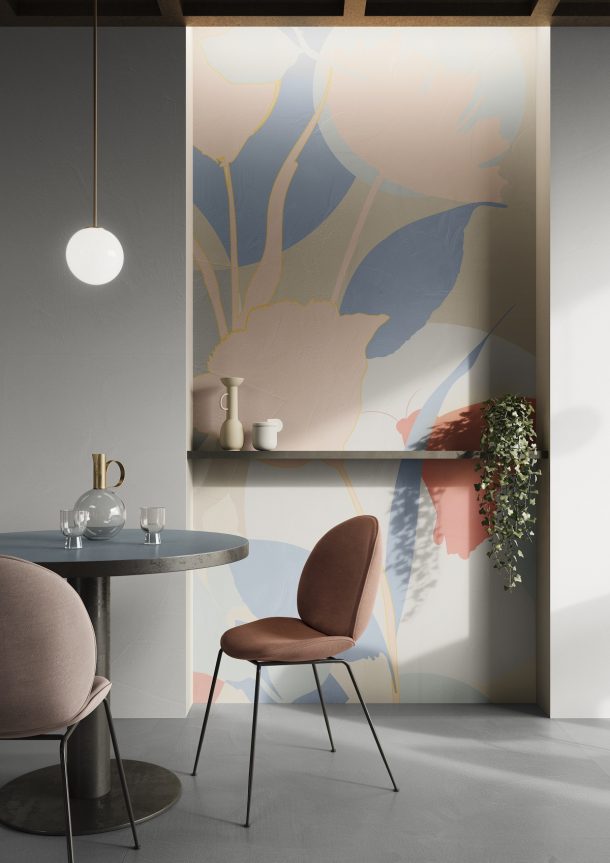 piastrelle effetto carta da parati