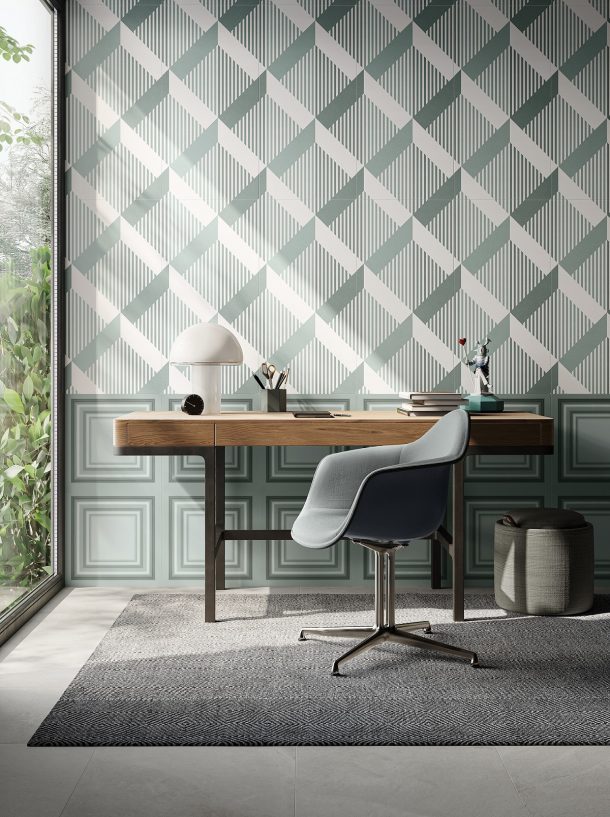 piastrelle effetto carta da parati