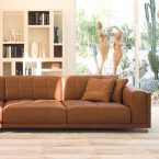 Divano Palace di Rivolta con pelle naturale Dani