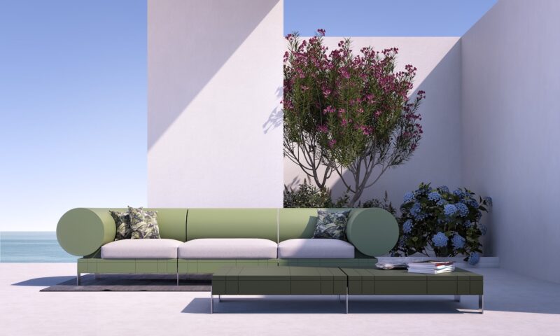 Il divano outdoor RHOR di Lyxo
